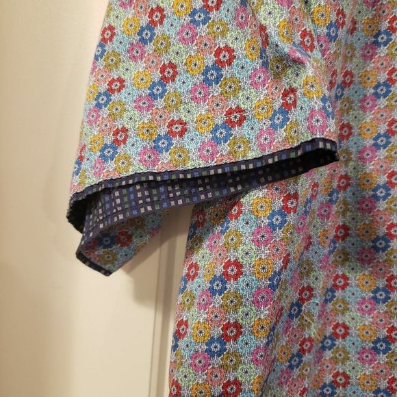 LUCHIANO Visconti Men's Floral Short Sleeve Button Shirt - Size XL - Picture 11 of 16